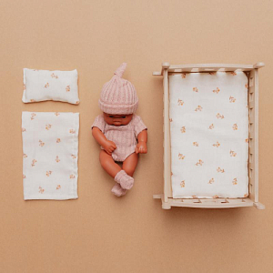 Кукла с кроваткой Mrs. Ertha "Josie Flower Buds", мириада цветов, 20 см